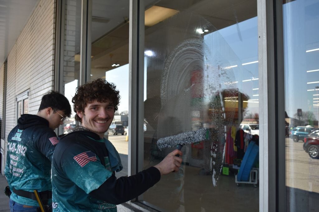 Commercial Window Washing by Prime and Shine in South Bend, Indiana