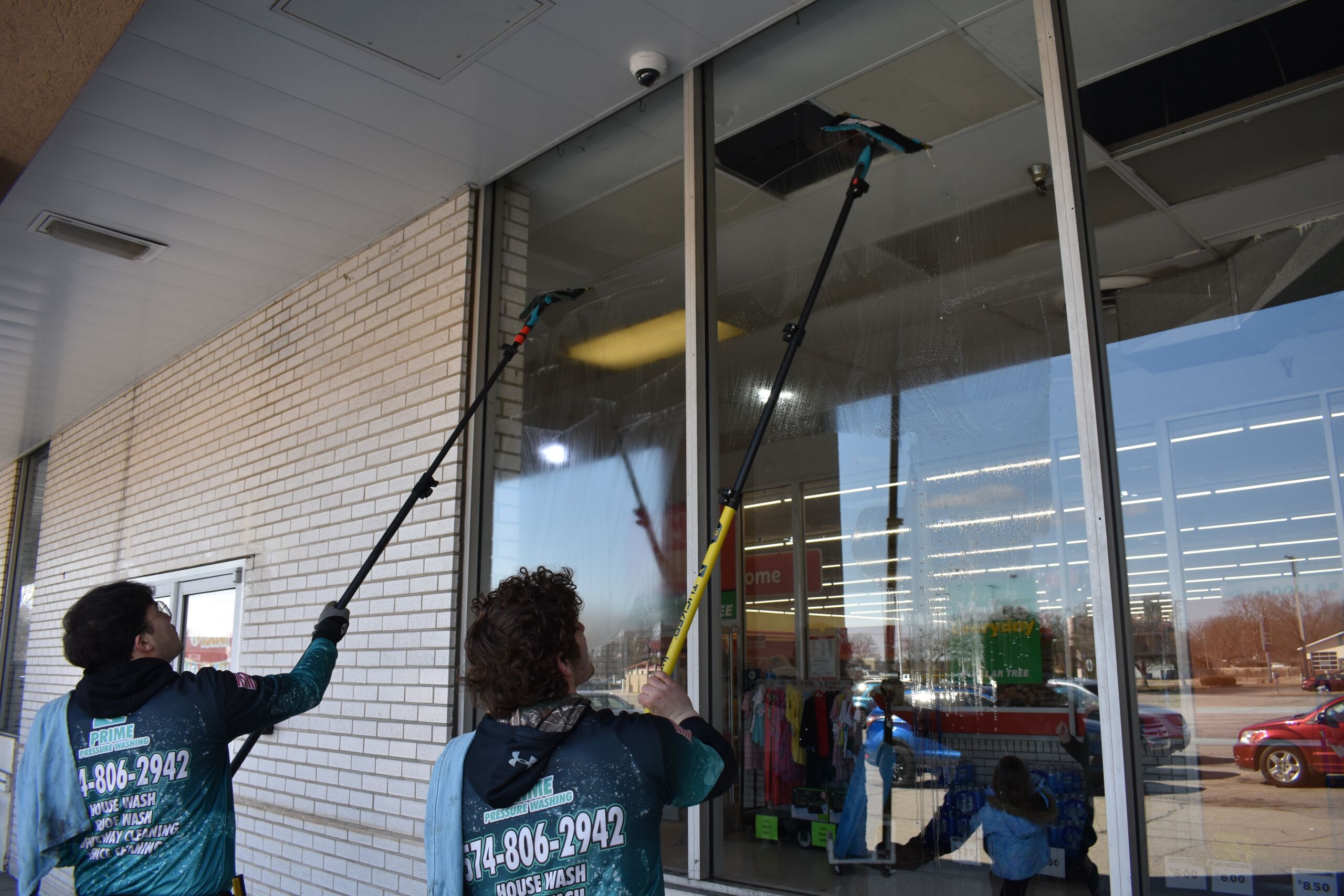 Commercial Window Washing by Prime and Shine