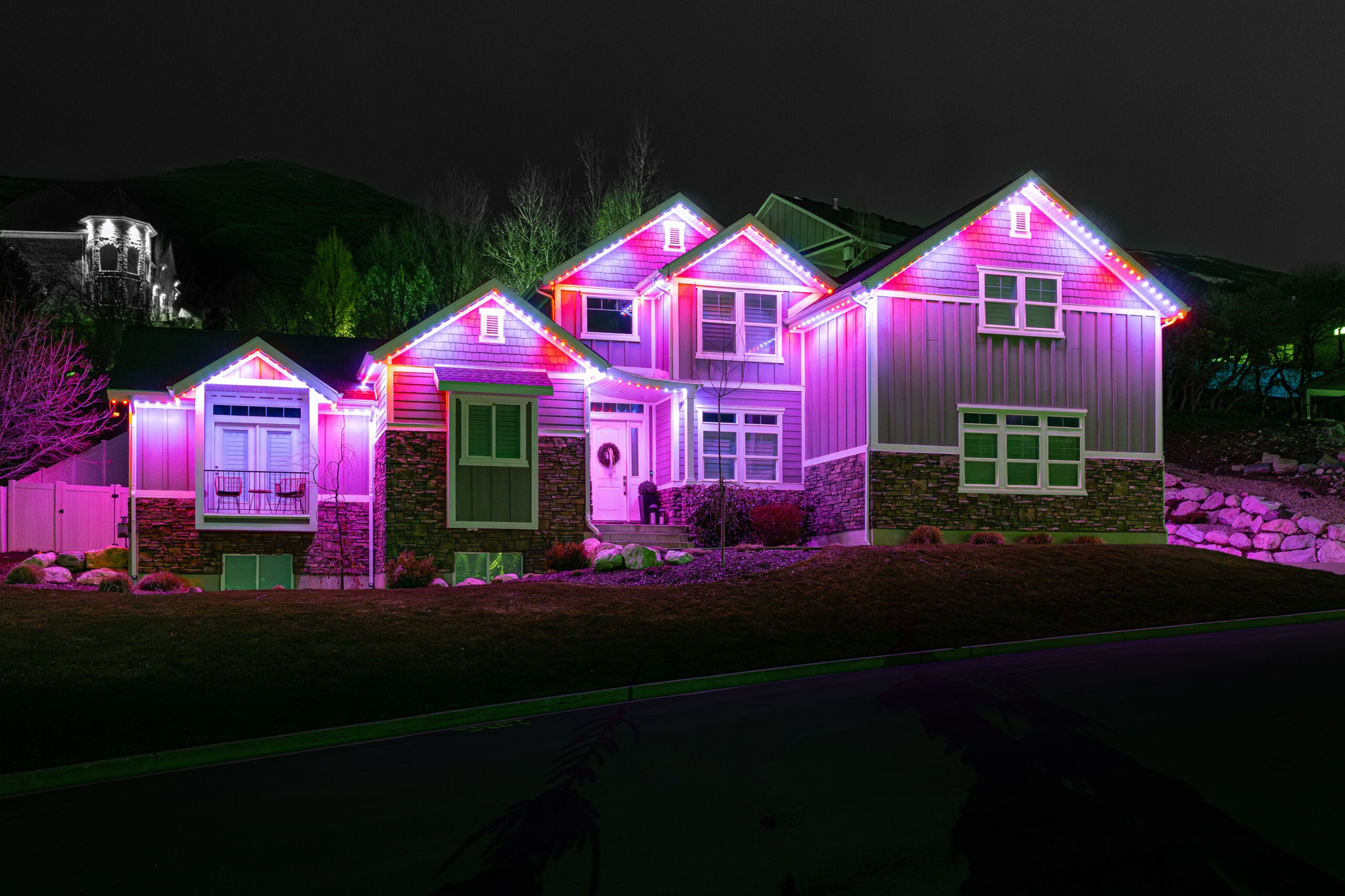 A house Prime and Shine did Permanent Light Installation Services
